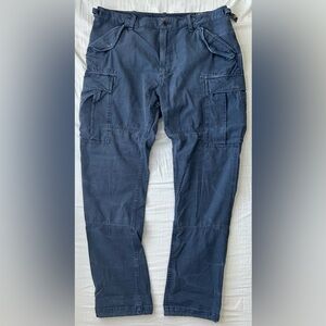 Polo by Ralph Lauren Slim Fit Garment -Dyed Twill Cargo Pant - W34/L32 - Blue